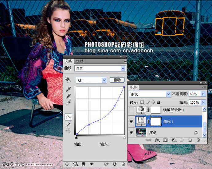 Photoshop调色教程：调出灯光下的冷色调